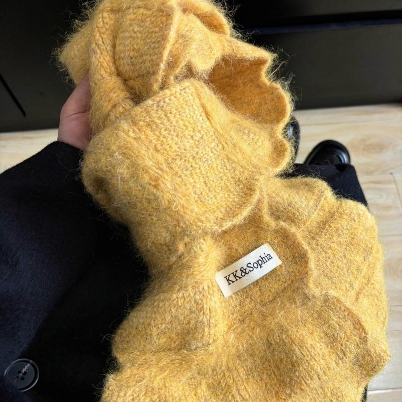 Soft waxy plush cross scarf women's autumn and winter new versatile simple skin-friendly warm small scarf student scarf