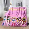 2026 new cartoon S-Sailor M-Moon flannel printed soft blanket sofa bed cover oversized office hotel airplane travel gift blanket
