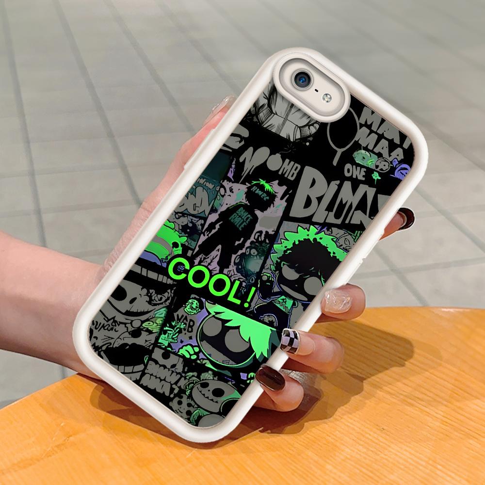 Model de imprimare cu scară pătrată din silicon moale Carcasă pentru telefon Acoperă completă Cameră cu protecție antișoc Carcasă din cauciuc pentru iPhone Infinix Tecno OnePlus