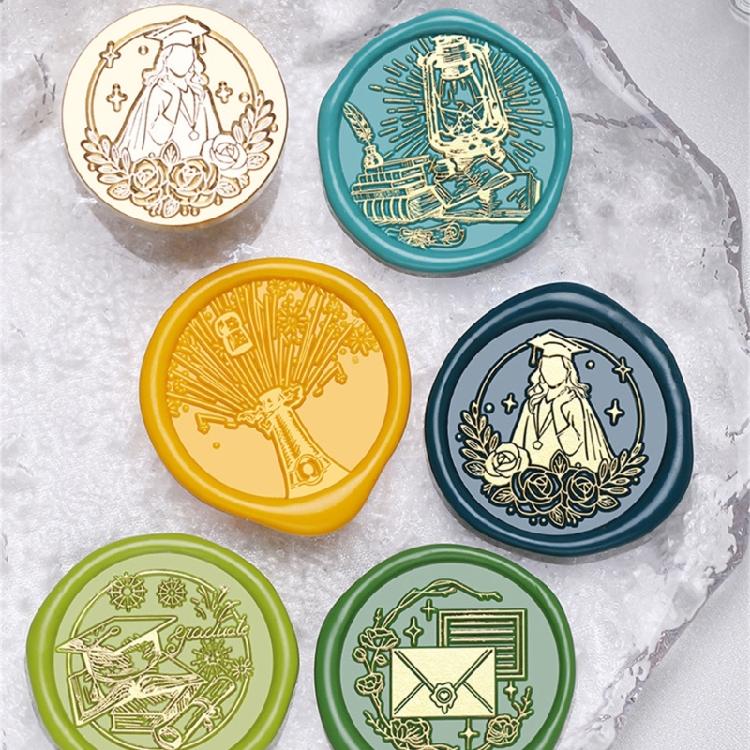 Metal Wax Stamp Head for Appreciation Card Graduation Ceremony Invitations