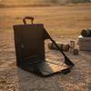 Portable Foldable Floor Chair | Convenient Top Carry Handle, Padded with Back Support,