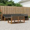 Outdoor Sofa Set with Cushions 7 pcs Natural and Anthracite