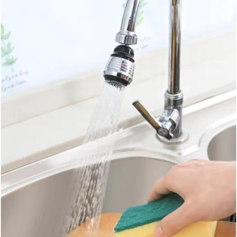 1PC 360° Rotating Kitchen Faucet Aerator - Water Saving Nozzle Filter with Universal Adapter & Splash Guard