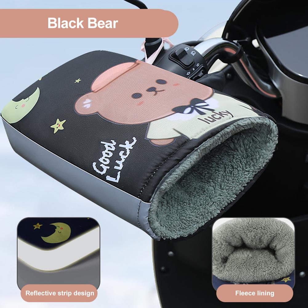 Motorcycle Handlebar Gloves Windproof Waterproof Hand Warmer Plush Lining Protective Gloves for Bike Motorbike Wholesale