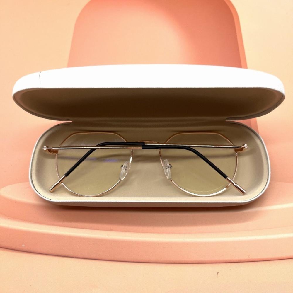 KLASSNUM Eyeglasses Storage Round-Headed Eyewear Holder Sunglasses Box Pu Leather Storage Box For Children'S Case Teens Storage