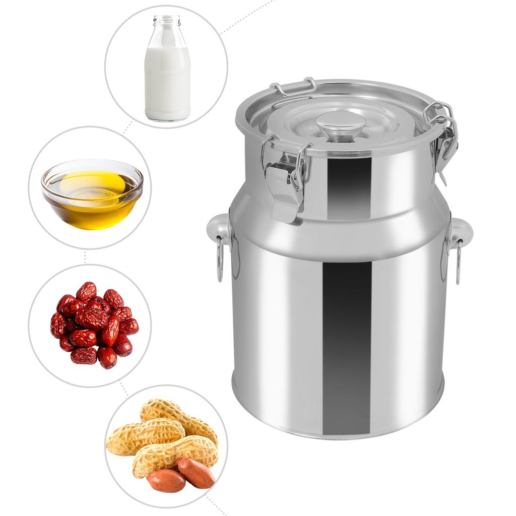 Polonic pentru lapte din oțel inoxidabil 201 Găleată sigilată 4L Cană pentru lapte, Bidon pentru lapte, Găleată sigilată pentru diferite scenarii, cum ar fi cantina