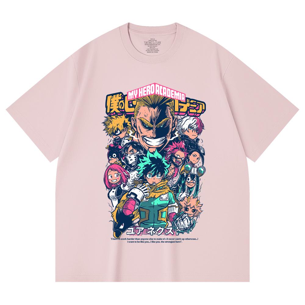 230 Gsm 100% Cotton My Hero Academia V6 Print Unisex Heavy Cotton T Shirt