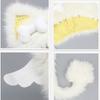 Furry Cartoon Head Cover with Ear for Outdoor Sports Furry Hat Kitten Oversized Headgear Hat for Winter
