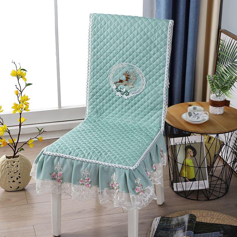 Modern new dining table and chair cushion cover Thickened anti slip chair cushion with integrated body Fabric chair cover for home use, simple winter