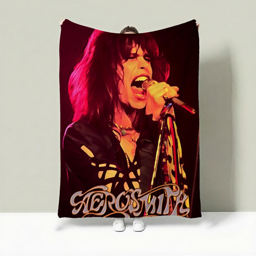 

Band A-Aerosmith Throw Lightweight 240g Flannel Blanket Soft Skin-friendly for Summer Cooling 75cmx90cm