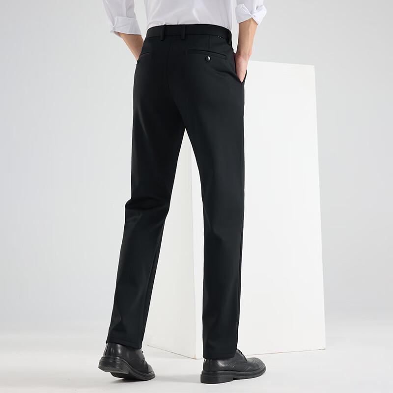 Men's Thickened Straight-Fit Casual Business Pants
