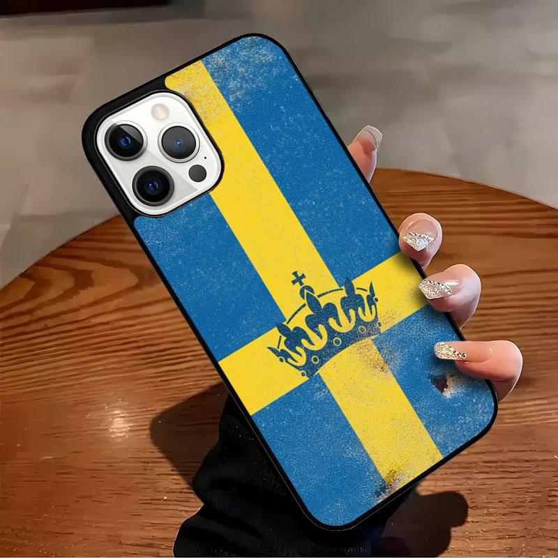 Sweden Flag Phone Case For iPhone 17 Air 16 15 14 13 12 11 Pro Max Max Plus Bumper Case Cover