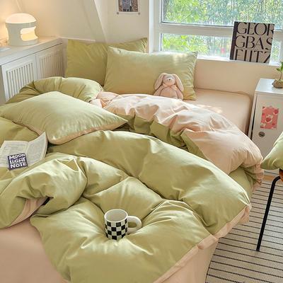 Set di quattro pezzi tinta unita, copripiumino, copripiumino, biancheria da letto, biancheria da letto, set di tre pezzi per dormitorio per studenti universitari