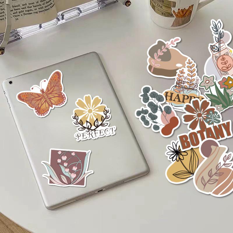 50 Bohemian Stickers for Luggage, Laptop, Phone Case, iPad, and Water Bottle