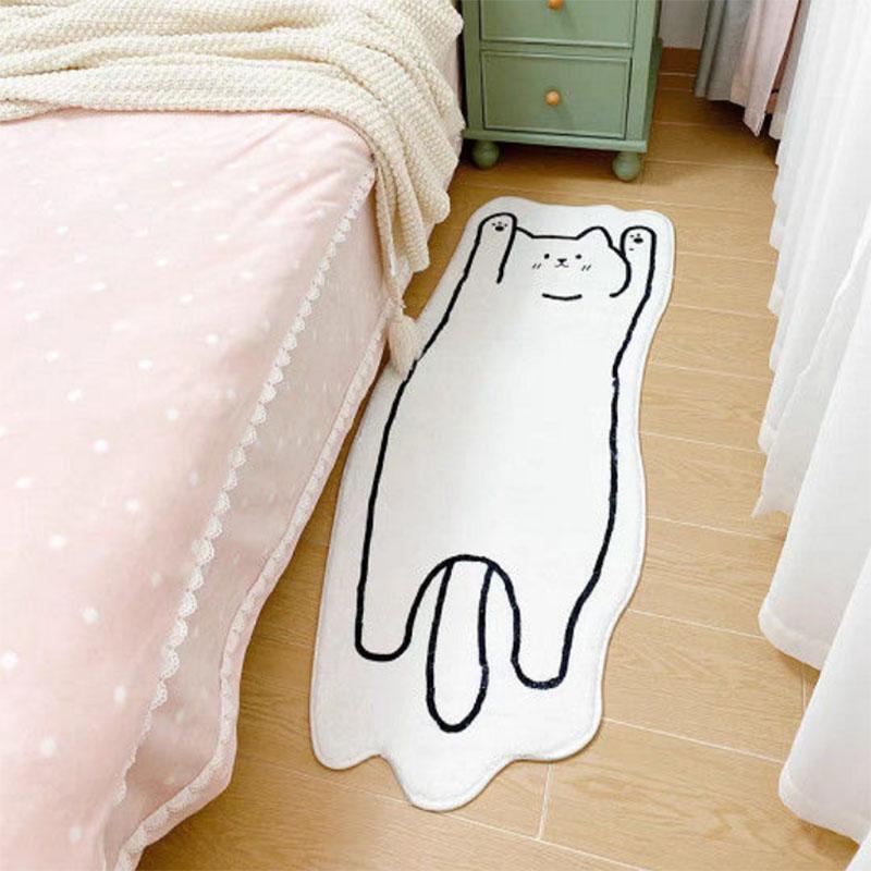 

Милый ковер с имитацией кашемира, прикроватное одеяло для девочек в общежитии, спальне, нескользящее, износостойкое, можно стирать в машине, одеяло для кошек, ковер для фотосъемки 40*60cm