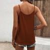 Women's Summer Sleeveless Lace Trim V-Neck Casual Tank Top Lightweight, Breathable, Perfect for Warm Outings