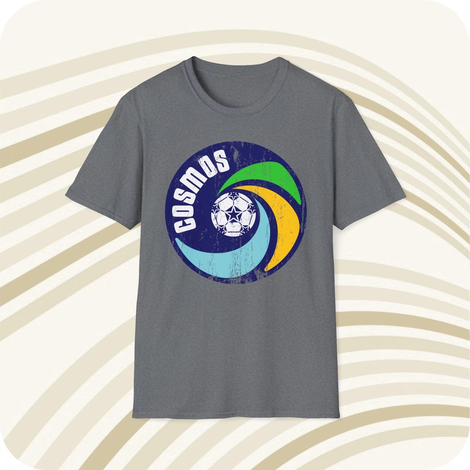 Throwbackmax New York Cosmos Logo 1970 NASL Soccer Classic Cut T shirt 2XL