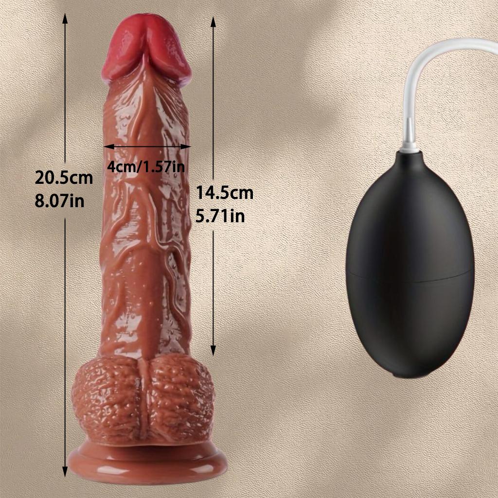 8,7-calowy realistyczny tryskajacy penis dildo - realistyczny penis do stymulacji punktu G, wytrysk analny, zabawa dla par - miękka, elastyczna, bezpieczna dla ciała zabawka seksualna dla kobiet