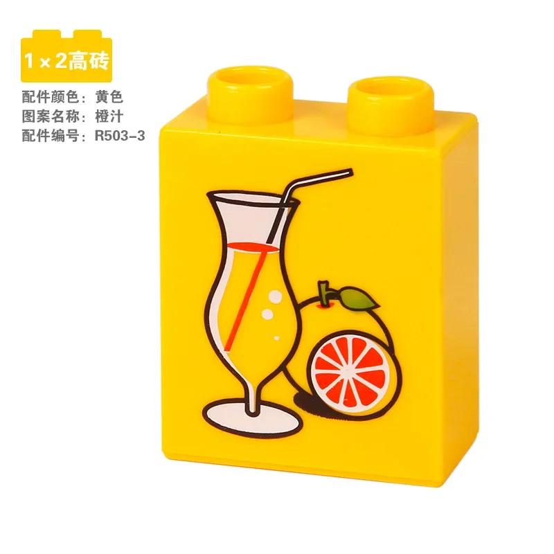 Big Building Base Blocks Printed Patterns Accessories Cake Zoo Tools Compatible Large Bricks Children Kids Creativity Toys Gifts