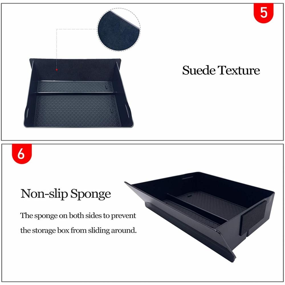 For Model S Model X Center Console Organizer Storage Box Custom For Left Hand Drive Tesla Model S Model X 2012-2025