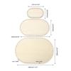 3Pcs Oval Shape Oval Crochet Basket Base 3 Sizes Crochet Bag Bottom  For Knitting