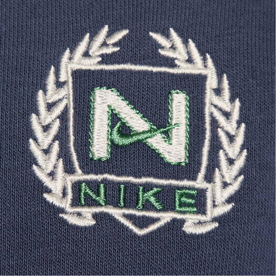 Nike Letter Logo Embroidered Half-Zip Stand Collar Casual Sweatshirt Women Sweatshirt Navy-Blue FZ4737-410