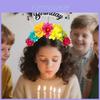 Birthday Letter Patternplastic Colorful Flower Headband For Birthday Party Costume Accessories