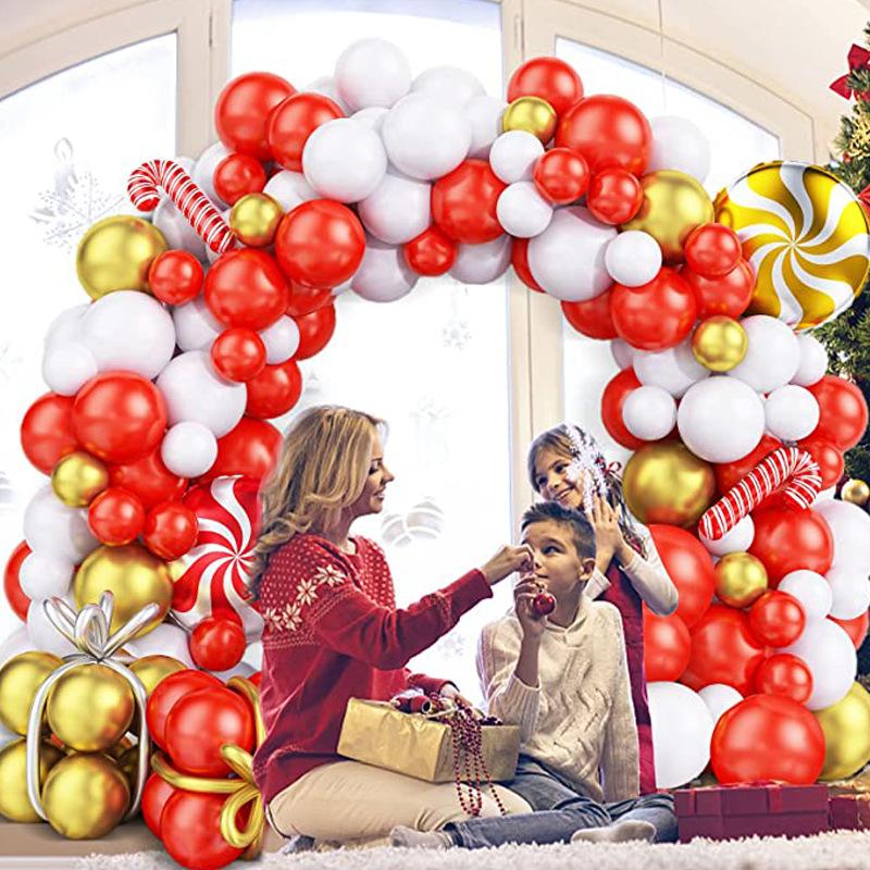 111 szt. Dekoracja świąteczna Balon z folii aluminiowej Klaun Świąteczny Klaun Szczęśliwego Nowego Roku Dekoracja na przyjęcie Balon Globos Balon Helem Świąteczny