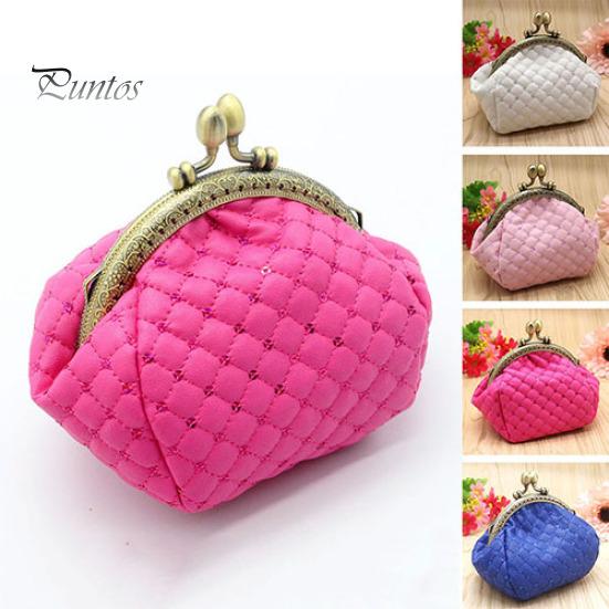 Women Fashion Rhombic Pattern Wallet Card Coin Purse Clutch Handbag Mini Bag