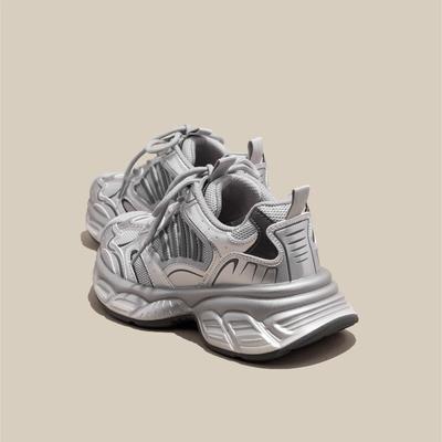 Frühling neue dicke Sohle Dad Shoes Damen klein vielseitig Farbabstimmung Mesh atmungsaktiv Mode Sneaker