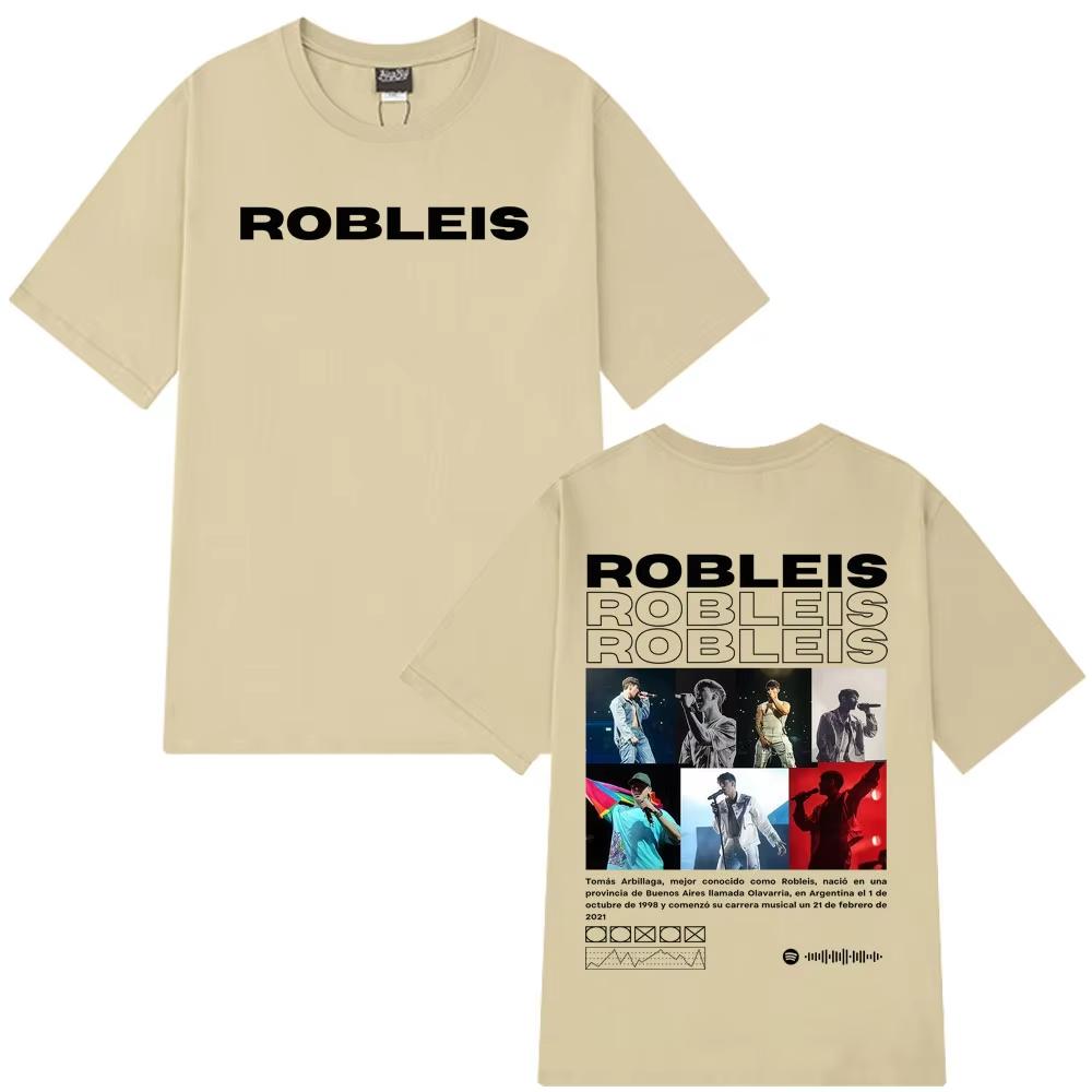 Rapper Robleis Album Tour 2026 Merch T Shirts Unisexs Women Hiphop Fashion Tshirts Gothic Punk Retro Casual Tshirts Streetwear