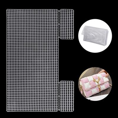 5pcs White Blank Grid Mat, Plastic Board Sheets, Ideal for DIY Weaving Yarn Bags or Handmade Embroidery or Crochet Art Projects