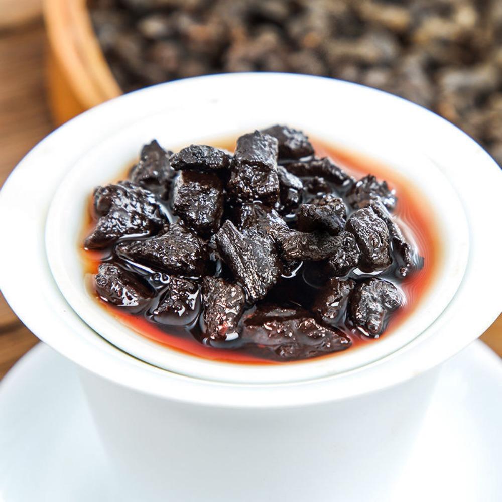 Tea Fossil Silver Coin Yunnan Pu-erh Ripe Tea - Sticky Rice Fragrance, 250g Can