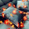 Led Solar String Lights Thanksgiving Halloween Maple Leaves Pumpkin Decorative Garland Lights For