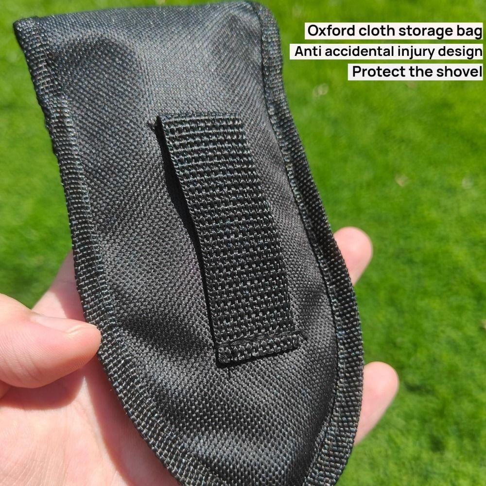 Stainless Steel Folding Shovel Lightweight Anti Slip Handle Camping Shovel with Oxford Storage Bag Mini Gardening Shovel