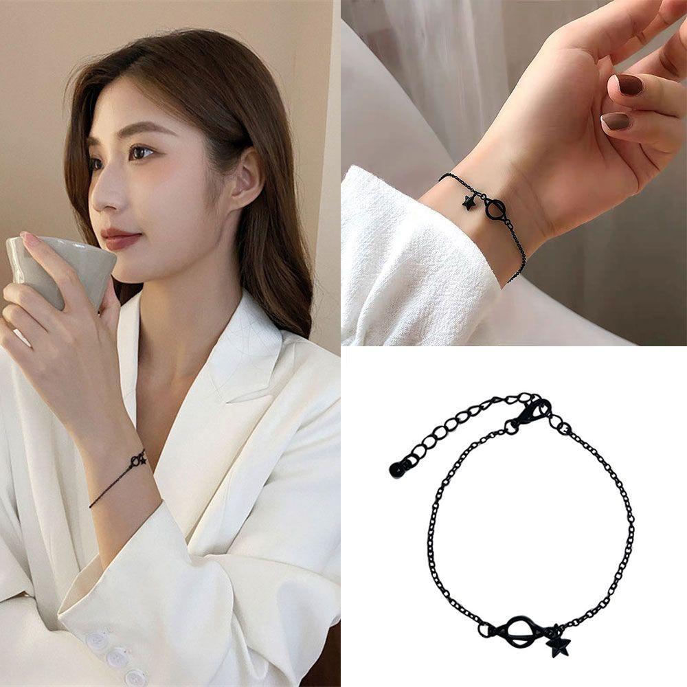 

New Black Gothic Stars Adjustable Planet Bracelet