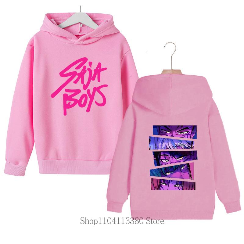 Barnkläder Saja Pojkar K-pop Demon Hunter Tryckt Hoodie Höst Vinter Mode Casual Rolig Fleece Barn Pullover Sweatshirts