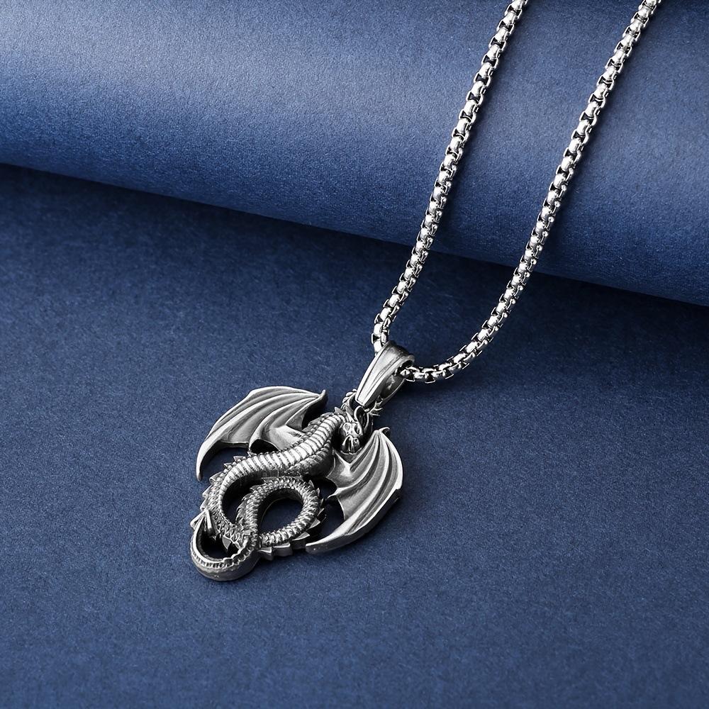 Ретро Европейский и Американский Кулон-Ожерелье в Форме Дракона 60CM(Necklace Long)