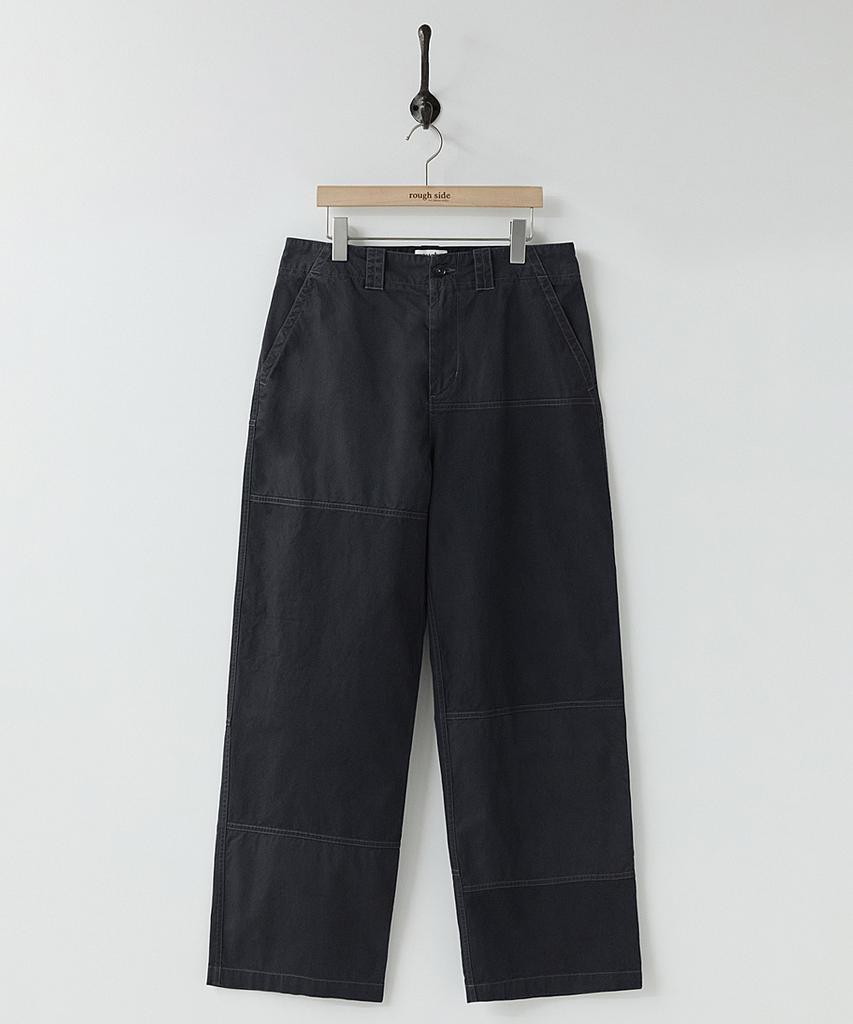 Leopeusaideu Contrast Panel Pants Ash Black