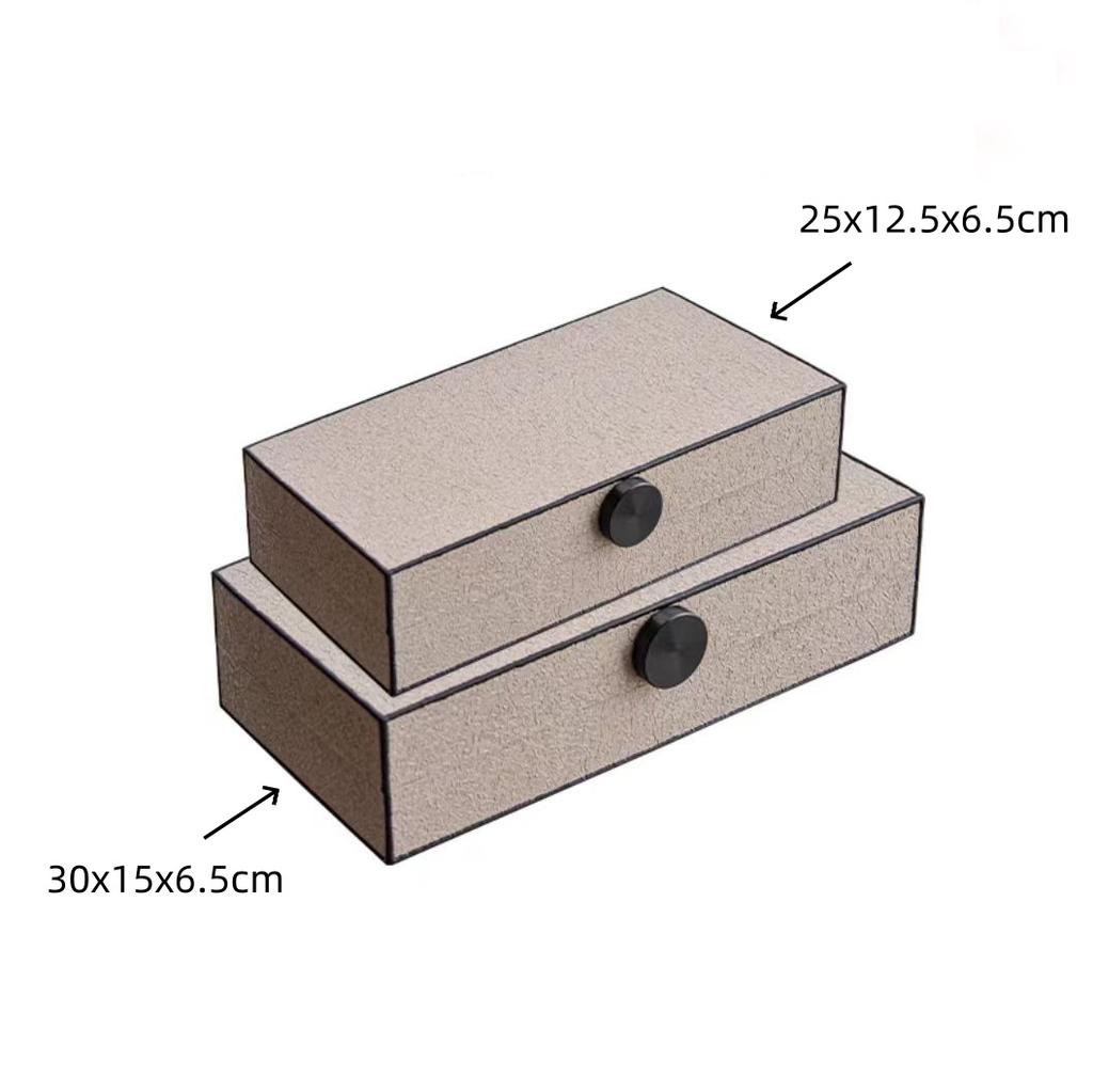 Leopard Print Storage Box Jewelry Box Rectangular Covered Sealed Desktop Storage Container Wooden Creative Ornaments