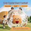Transparent Inflatable Giant Beach Football for Kids & Parents - Interactive Outdoor Water Play Ball