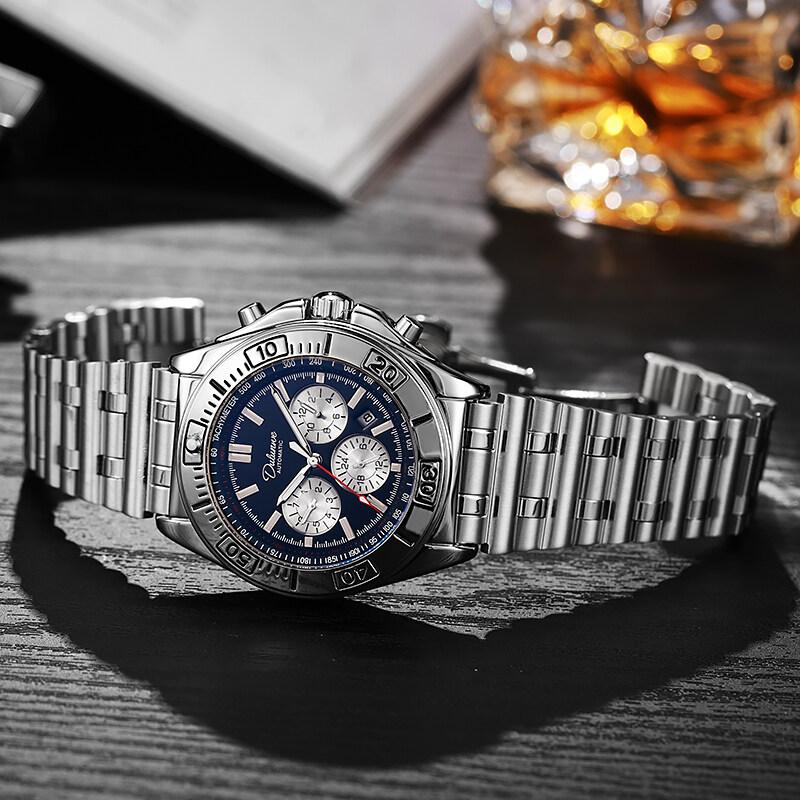 Męski zegarek mechaniczny z automatycznym naciągiem, wielofunkcyjny kalendarz na tarczy, modny sportowy zegarek na rękę dla mężczyzn