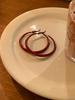 Elegant Retro Hong Kong Style Angora Red Hoop Earrings for Women