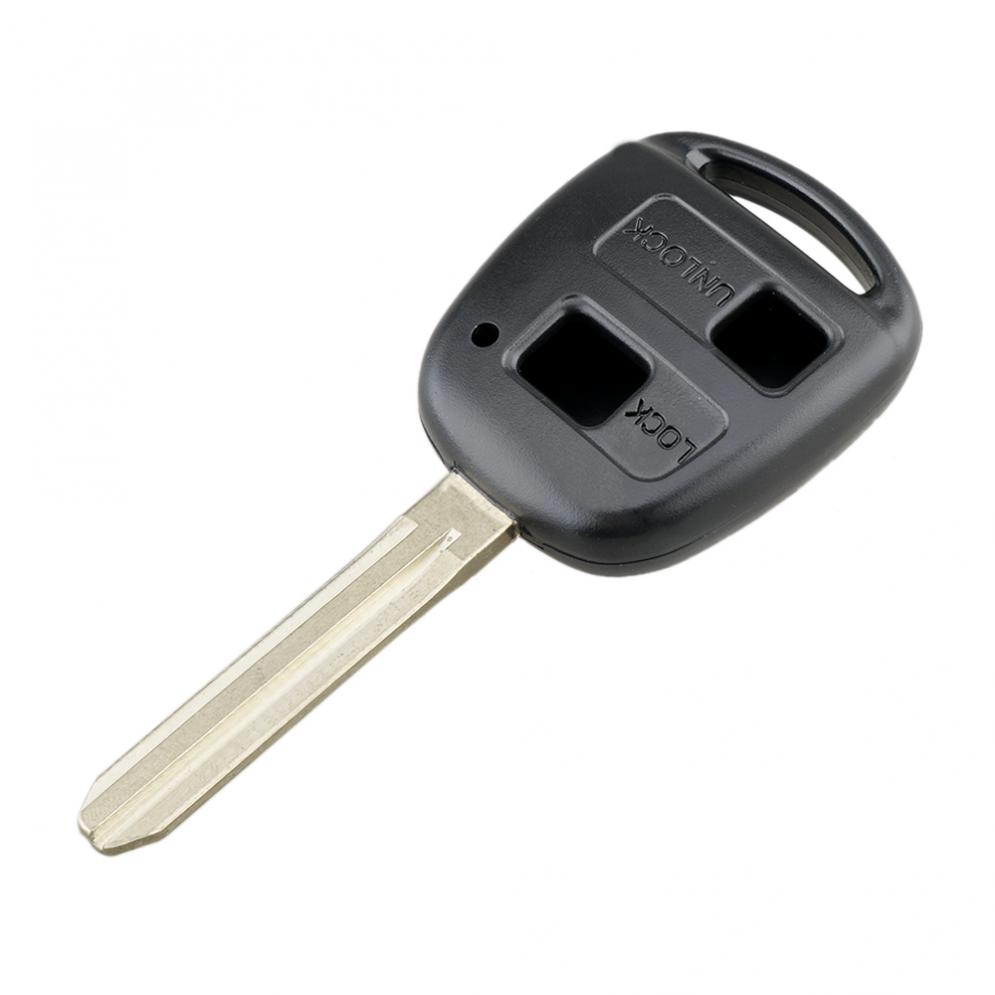 2 Buttons Toy43 Blade Car Remote Key Shell Fit For Toyota With Rubber Button Pad, Serviceable Car Key Housing