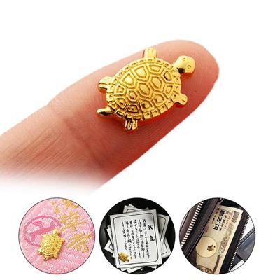 10 Stück Geldschildkröte, Asakusa-Tempel, kleine goldene Schildkröte, die betet, Glück, Reichtum, Heimdekoration, Glücksgeschenk