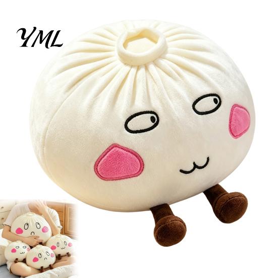Christmas Elf Plush Decor Cute Dumpling Pillow, Steamed Bun Stuffed Toy, Soft Lazy Fluffy PP Cotton Throw Pillow Sofa Cushion, 28/40cm Home