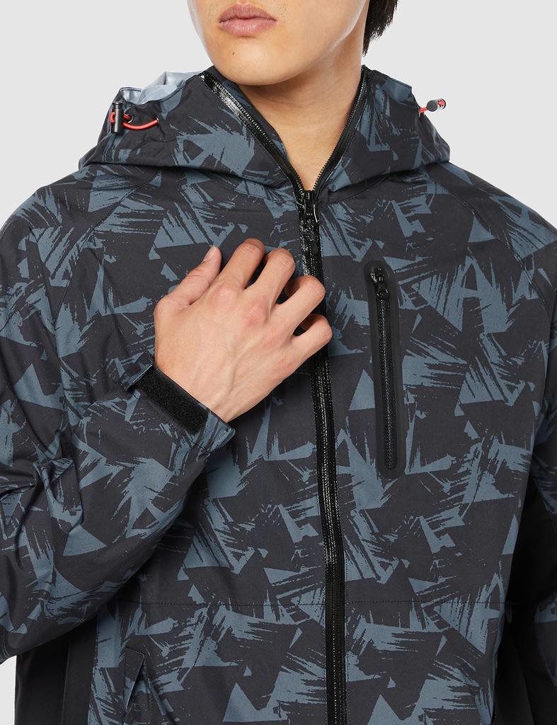 Rain Waterproof Top and Bottom Water Long Commuting to Mountain Heavy Bike Stretch Rain Navy [A.D.One] Men's Wear, Sports, Set, Jacket, Pants,