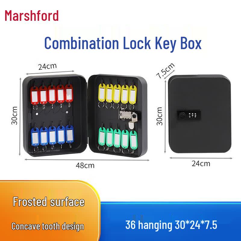 Wall-Mounted Password Key Cabinet Key Cabinet (Keys Not Included)