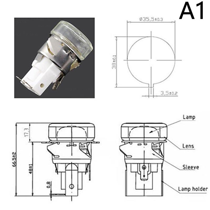 15W 25W 1501/2501 Oven Lamp Holder Refrigerator E14 Halogen Bulbs Light Base Heat Resistant Microwave Lamp Adapter 120/220/240V