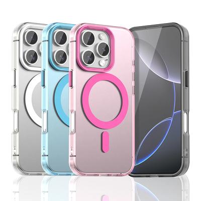 New Matte Candy Magnetic Wireless Charging Transparent Case for iPhone 16 14 13 12 11 15 Pro Max Plus Magsafe Shockproof Cover